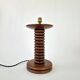 Vintage turned wooden lamp Art Deco style