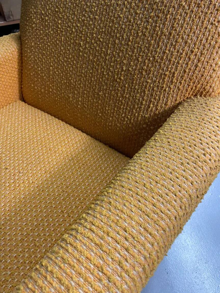 Pair of retro armchairs mid-century upholstered lounge chairs, Central European, mid-20th century