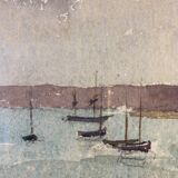 Tableau ancien, Marine vers 1950/1960