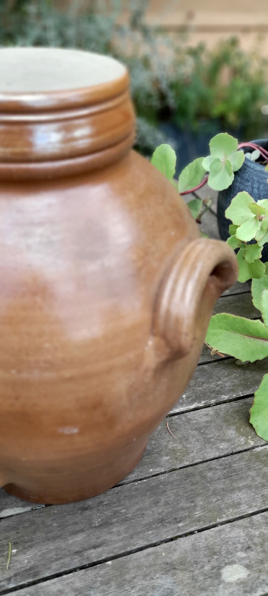 Vinaigrier in sandstone, pottery of the Mottes (La Puisaye), handmade - 7 liters