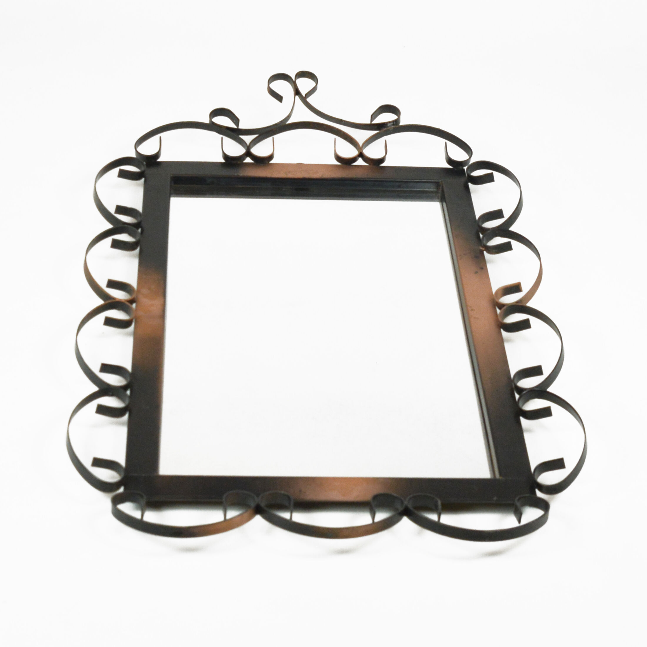 Miroir rectangulaire des années 1970 en métal, Allemagne