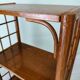 Rattan and wood shelf furniture