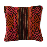 Hand made turkish kilim cushion, wool scatter pillow