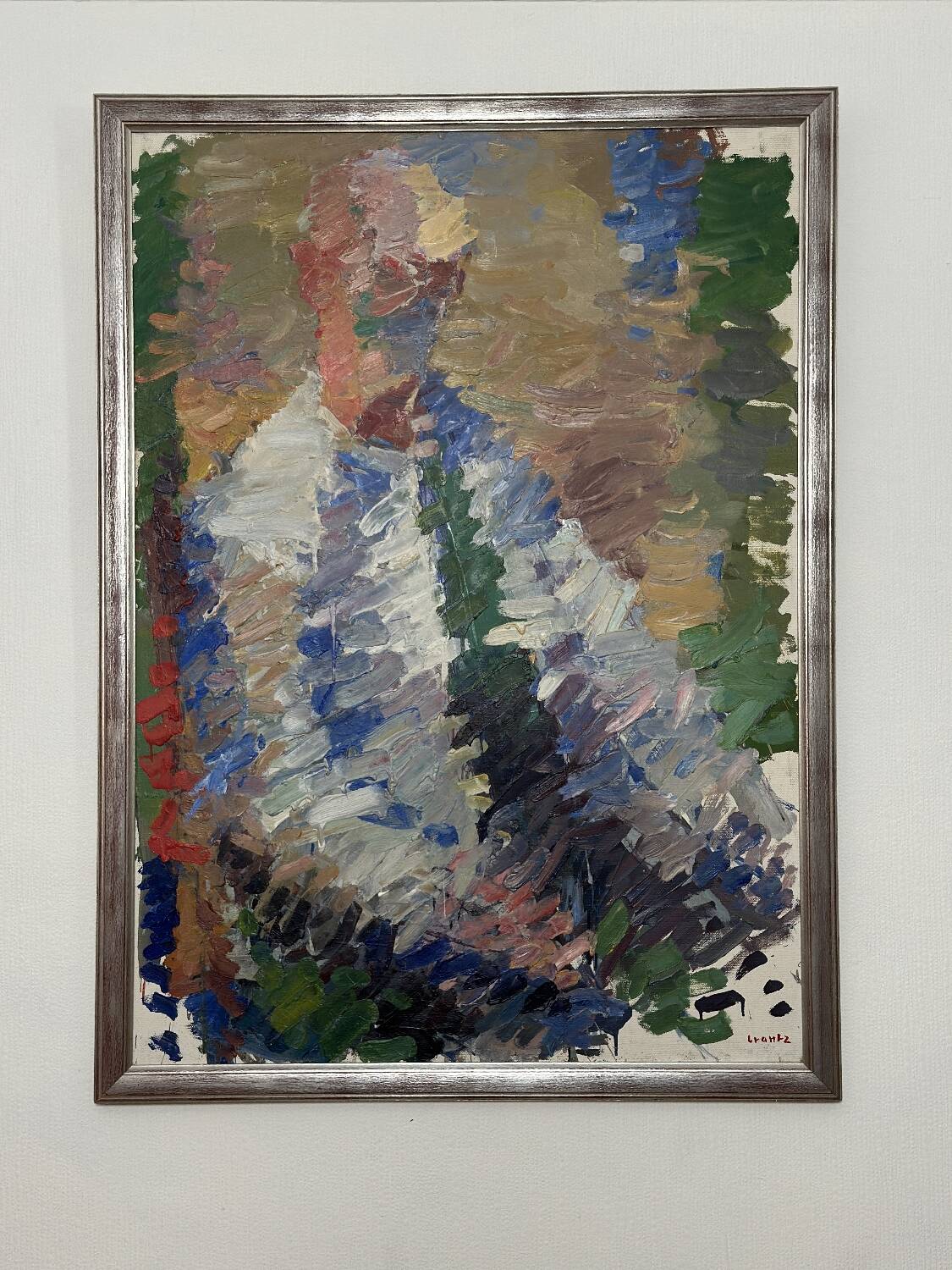 Swedish Oil on Canvas – “Sitting Man” by Bengt Crantz