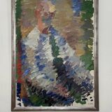 Swedish Oil on Canvas – “Sitting Man” by Bengt Crantz