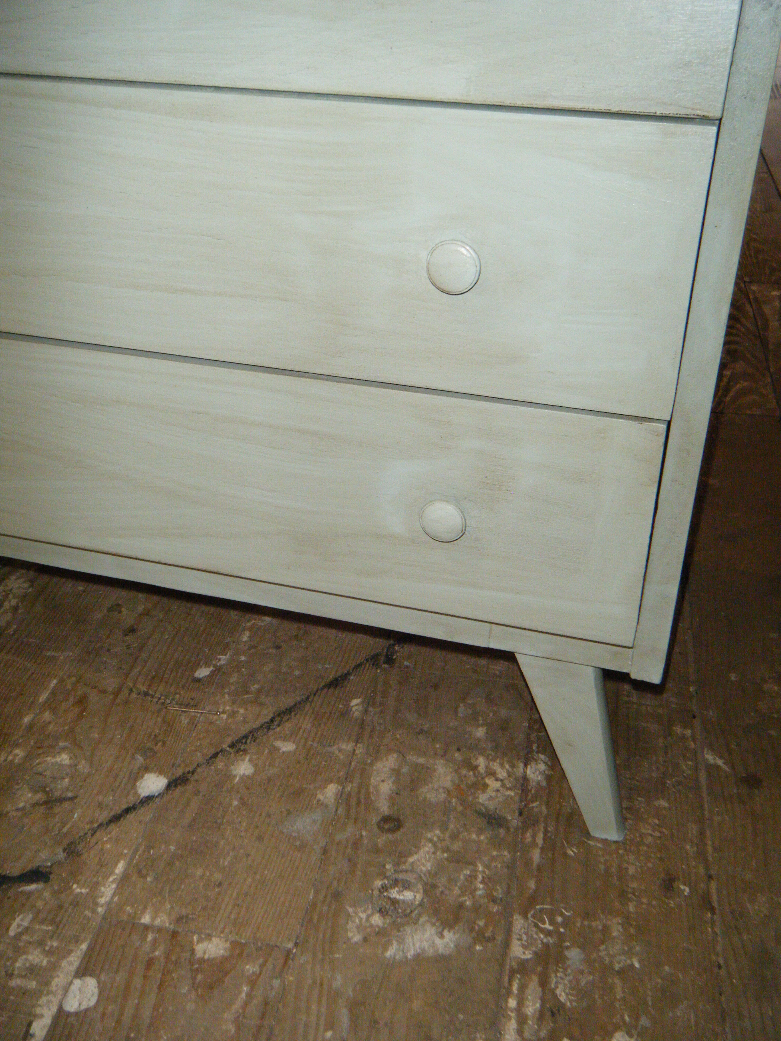 Commode parisienne shaby verte