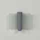 Vintage wall light, grey lacquered metal and frosted curved glass, France, 1980.