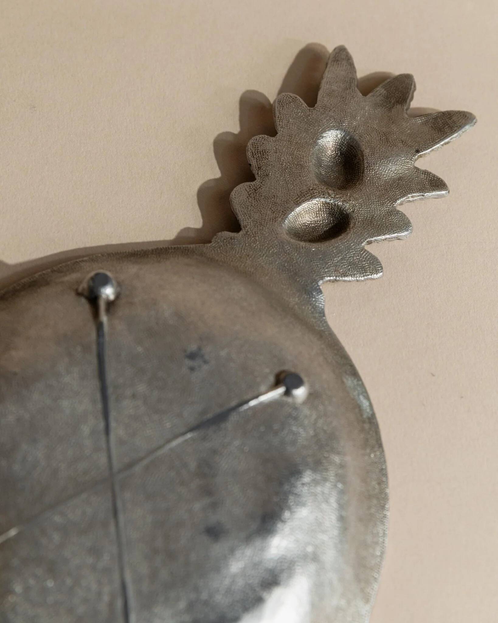 Silver-Plated Pineapple Bowl, 1960s Vintage Saladier in Metal, Tropical Centerpiece