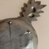 Silver-Plated Pineapple Bowl, 1960s Vintage Saladier in Metal, Tropical Centerpiece