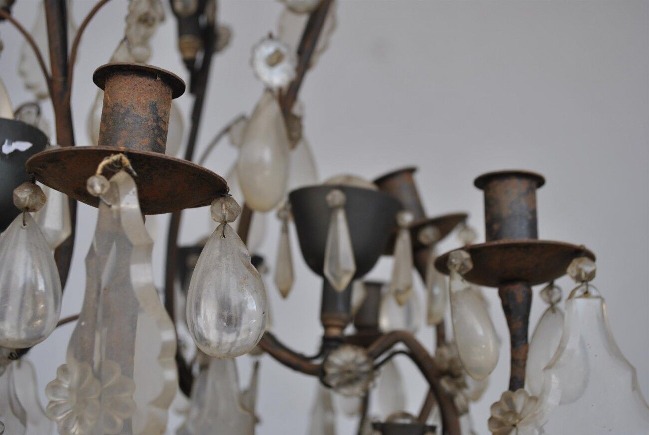 pendants chandelier style Louis XV period early nineteenth