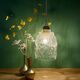Suspension globe vintage en verre