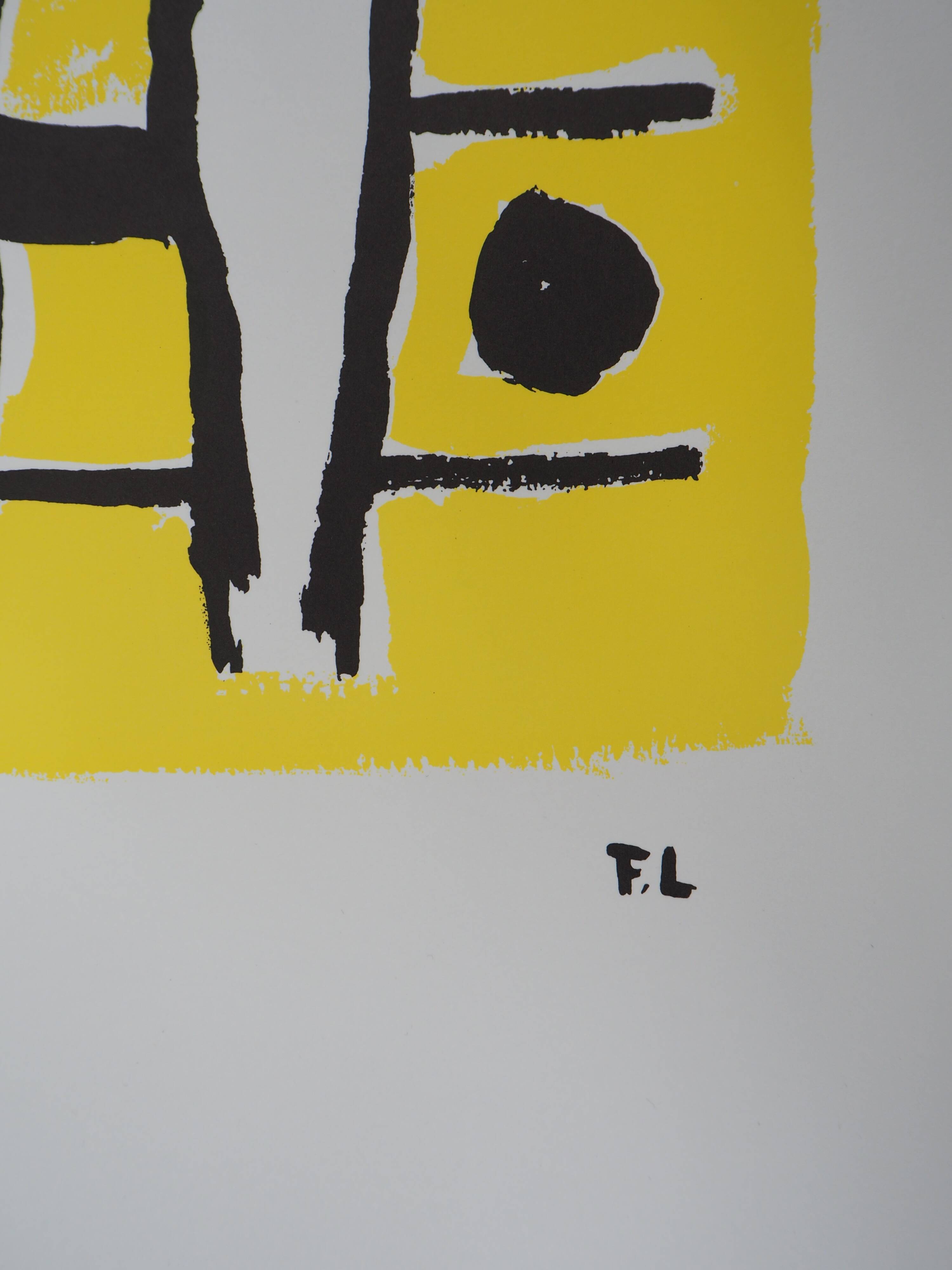 Fernand LEGER: Loving couple and horse, signed lithograph.