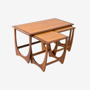 Teak and Afromosia Nesting Tables by V. Wilkins for G Plan, Fresco Collection