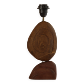 Carved stone lamp base, circa 1970