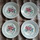 4 antique flat plates from Sarreguemines