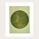 Peinture sur papier 40x50cm illustration Lune Verte signée Eawy
