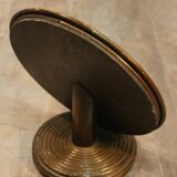 Mirror rattan on foot 60s size 30x29cm