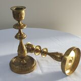 Old brass candle holders