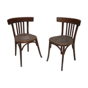 Paire de chaises bistrot anciennes