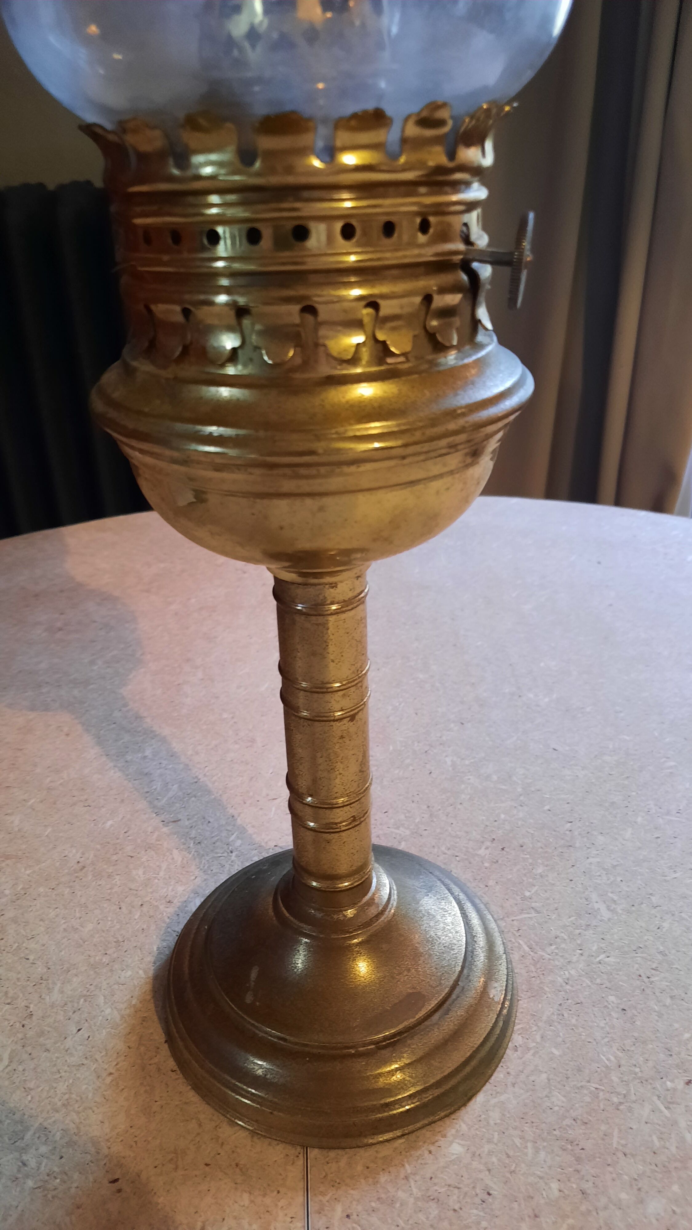 Brass kerosene lamp