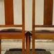 Matching set of 1 bridge armchair and 2 Art Deco chairs.