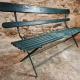 Antique folding garden bench – France – 1930s