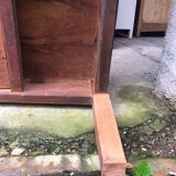 Raw wood farm table coffee table