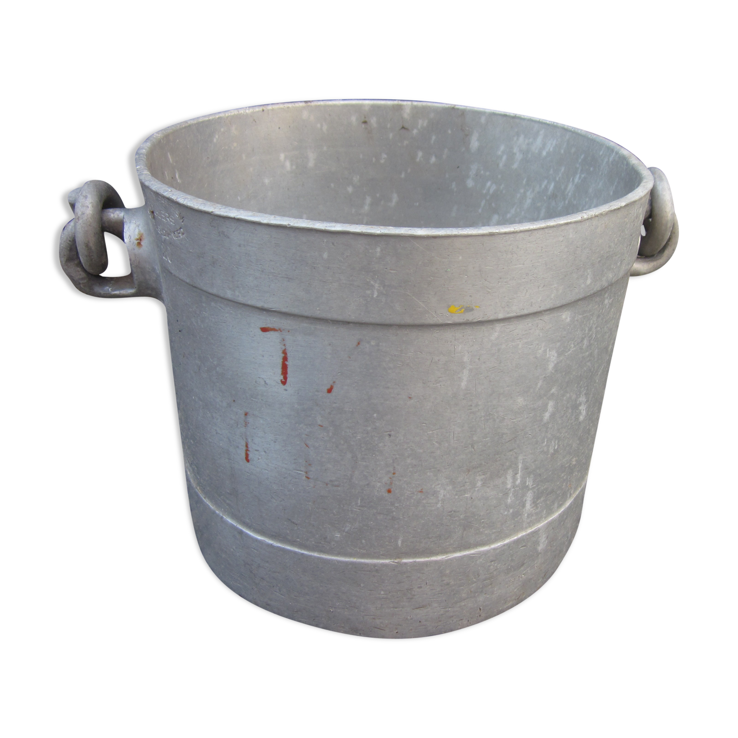 Antique aluminium bucket