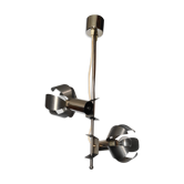 Chrome metal flower chandelier from the 70s