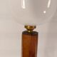 Old Art Deco table lamp 70 cm Mazda style in solid wood