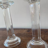 Glass candlesticks