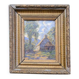 Thatched roof painting
