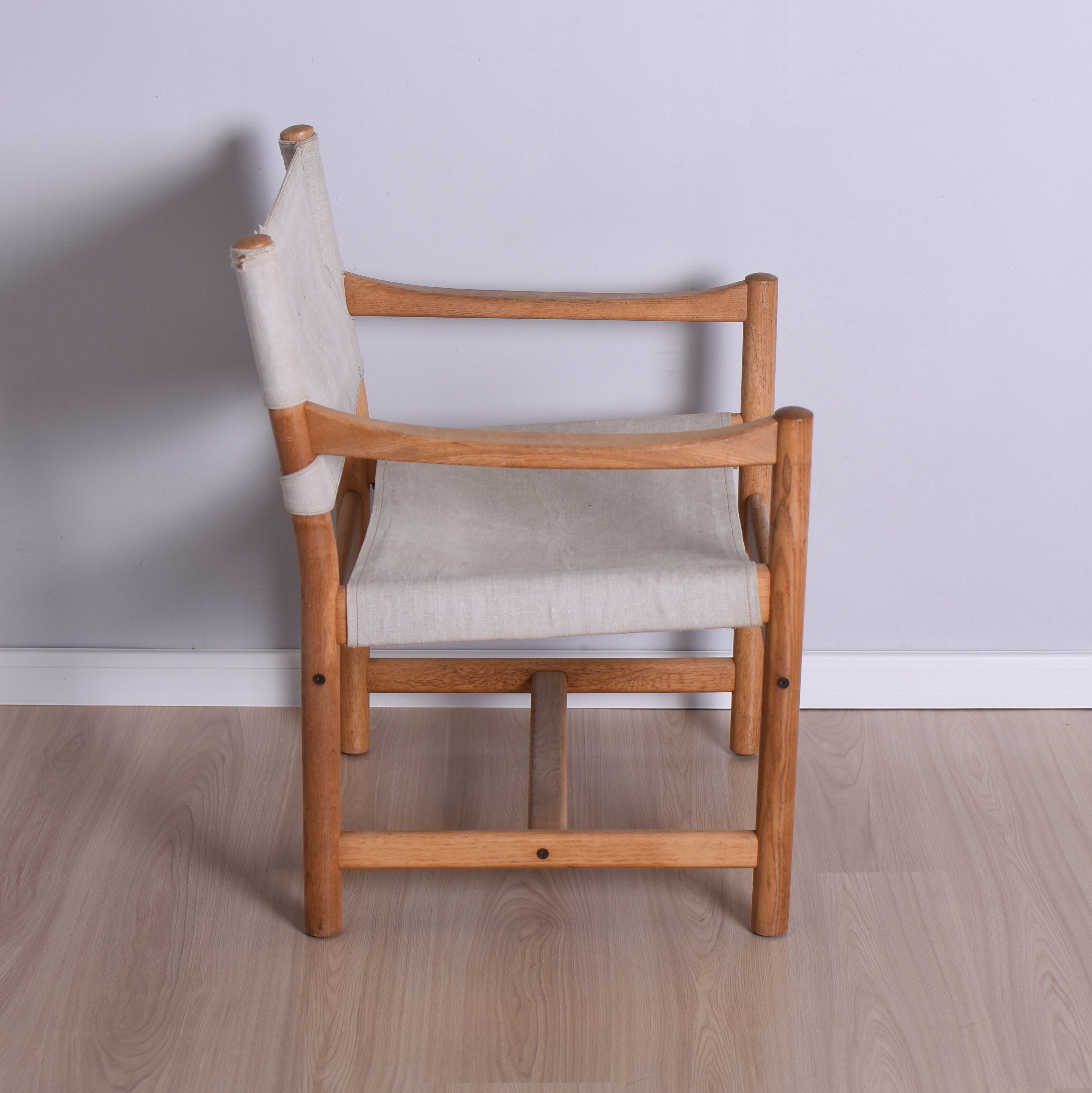 Canvas & oak armchair by Ditte & Adrian Heath, 1960s