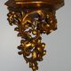 19th century wall console in gilded carved wood