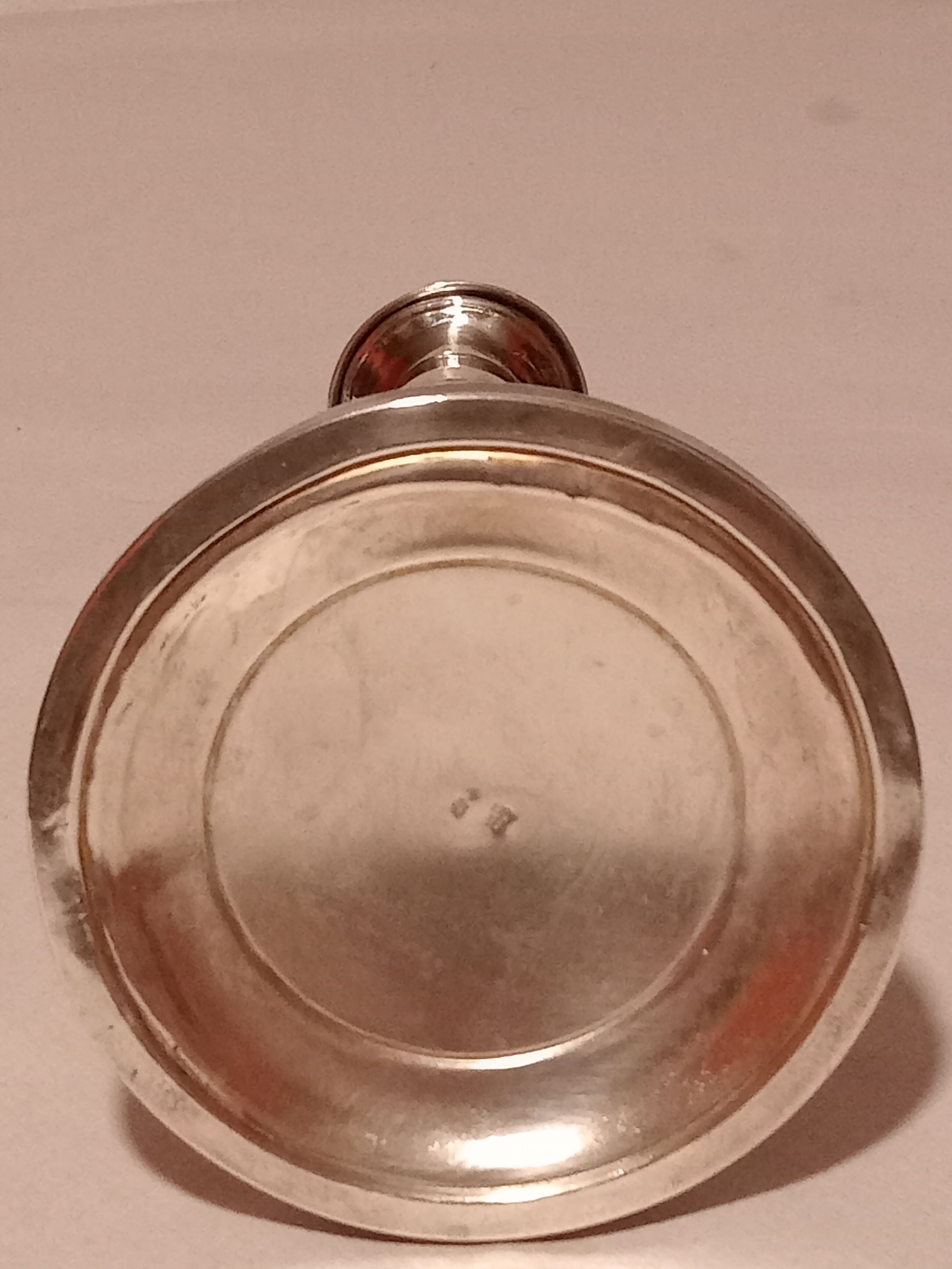 Directoire style candle holder in silver metal