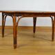 Vintage Oval Bamboo and Rattan Dining Table 1980