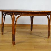 Table de Repas Vintage Ovale en Bambou et Rotin 1980
