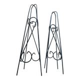Lot de 2 treillis forme obélisque plante grimpante