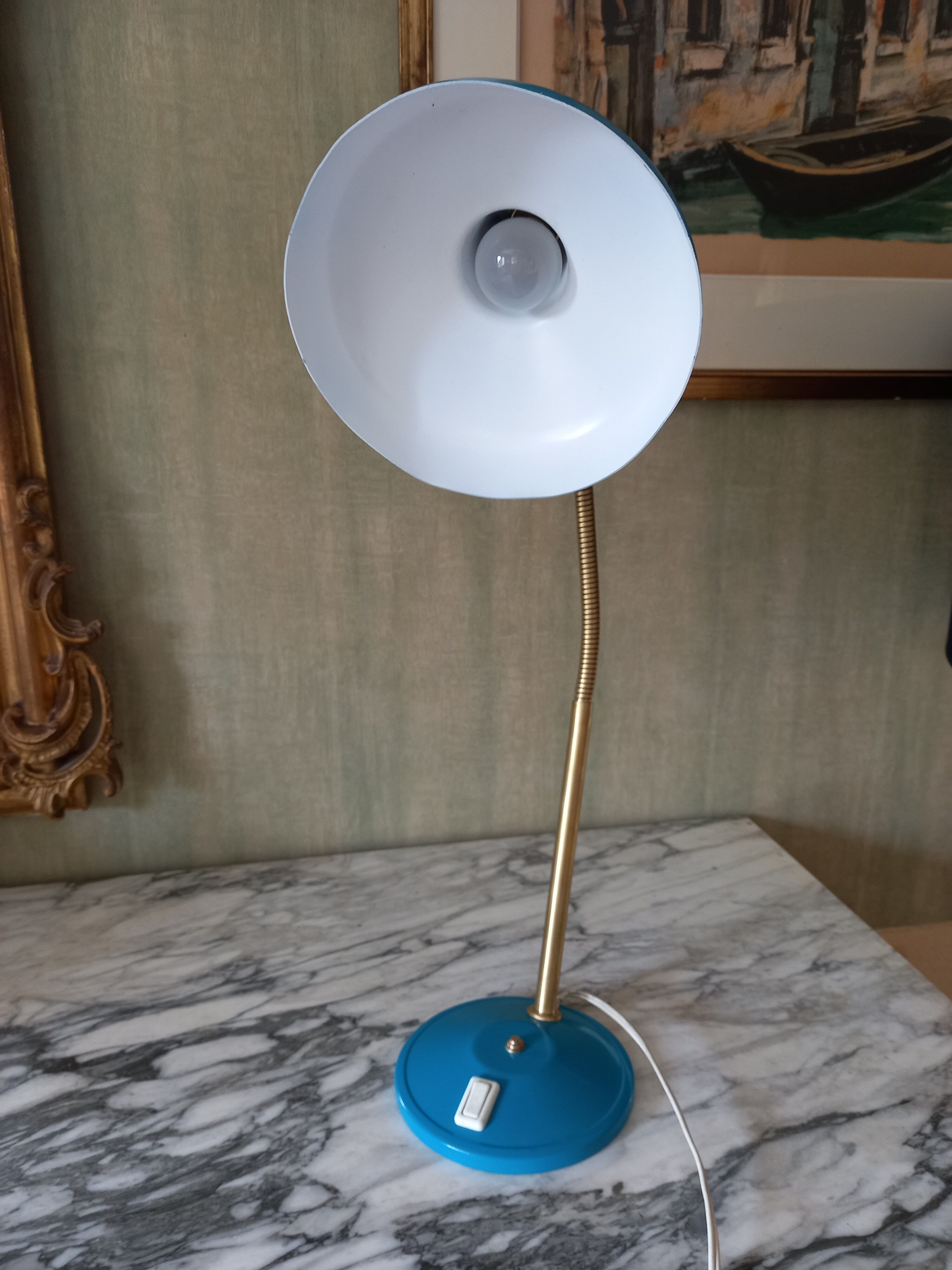 Vintage blue desk lamp