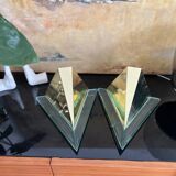 Set of 2 1980s modernist wall light Alaska Lux Lighting House Inc., Germany.
