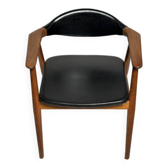 Fauteuil vintage en teck par Erik Kirkegaard pour Glostrup, Danemark, années 1960