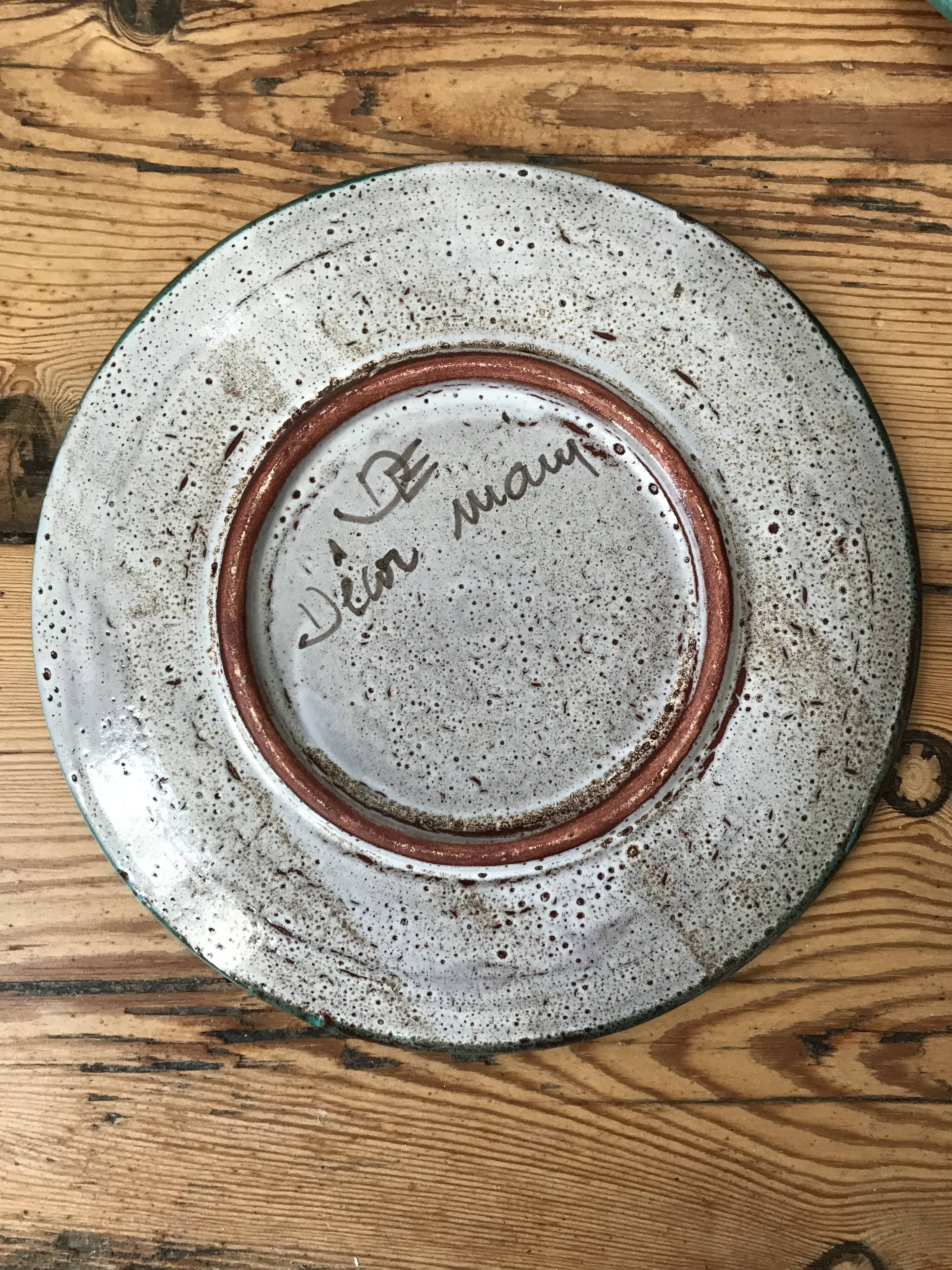 Set of 6 flat plates “Étienne Daniel” Vallauris