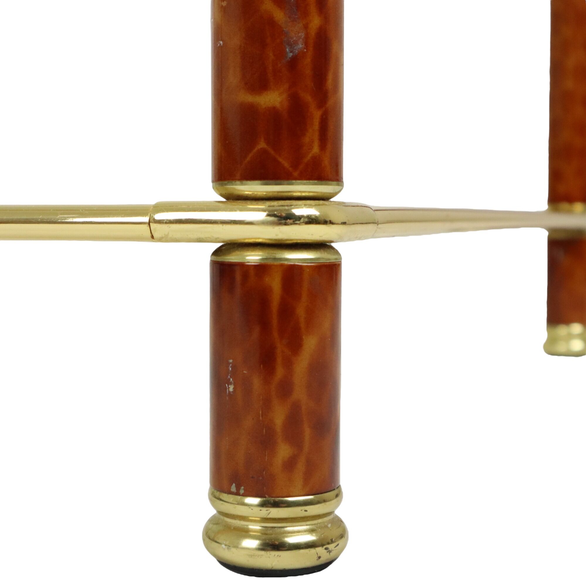Coffee Table Italian Design Gold Plated Chrome Glass Orsenigo Hollywood Regency 120cm