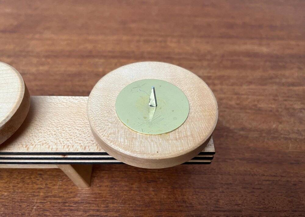Mid-century wooden candlestick, 1960s
