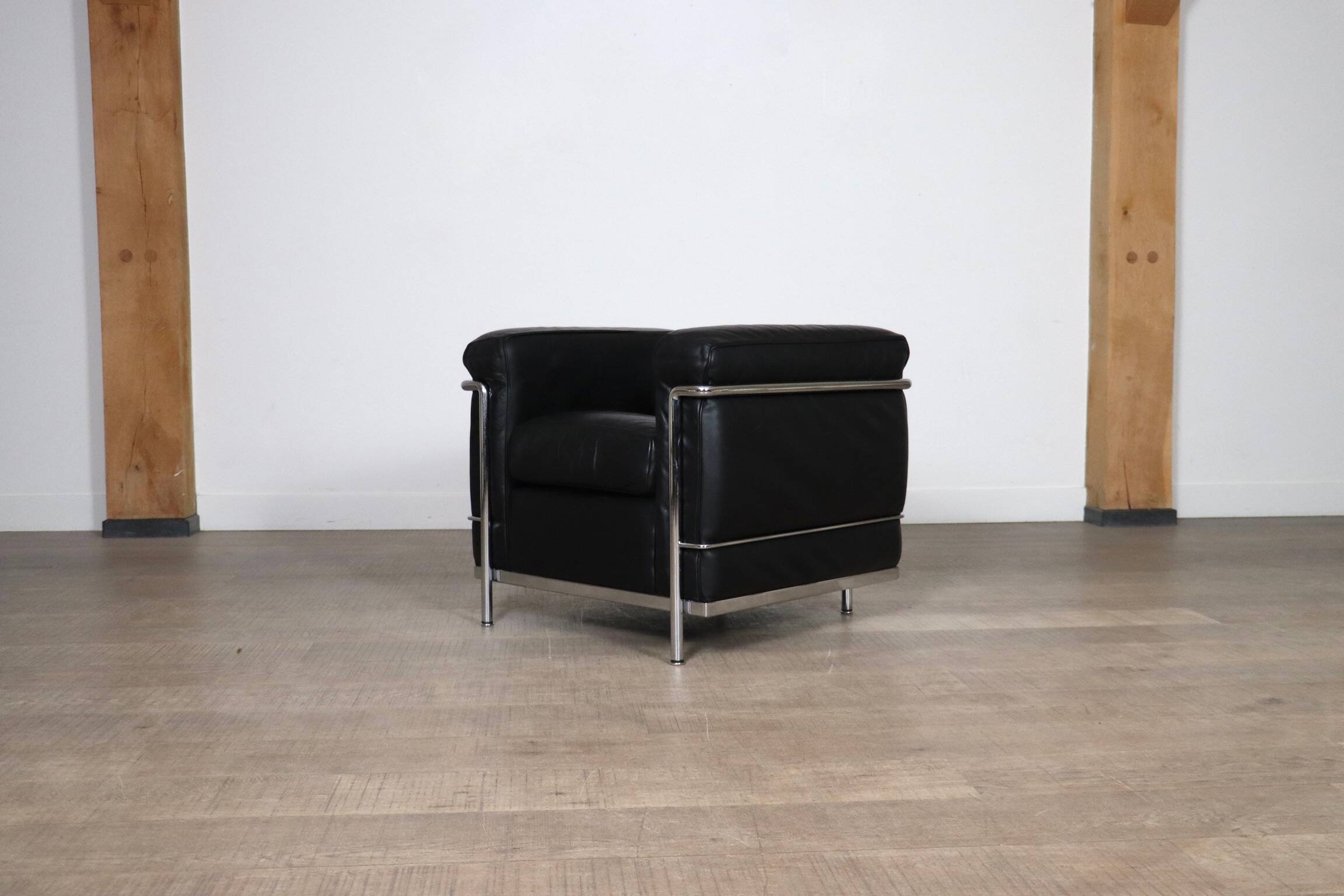 Cassina LC2 vintage lounge chair by Charlotte Perriand and Le Corbusier