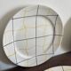 Vintage Longchamp France service – 18 graphic plates from the 1950s.