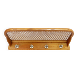 Wall coat rack with shelf