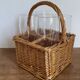 Wicker glass holder