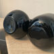 Duo of black opaline vases from the 60s and 70s