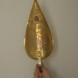 Single mid-century Swedish brass sconce